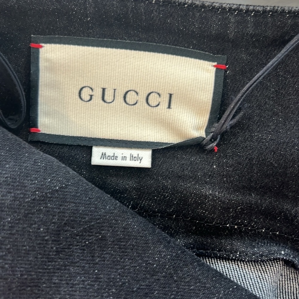 nwt $3500 GUCCI Coated Studded Embellished Jeans - Picture 9 of 9